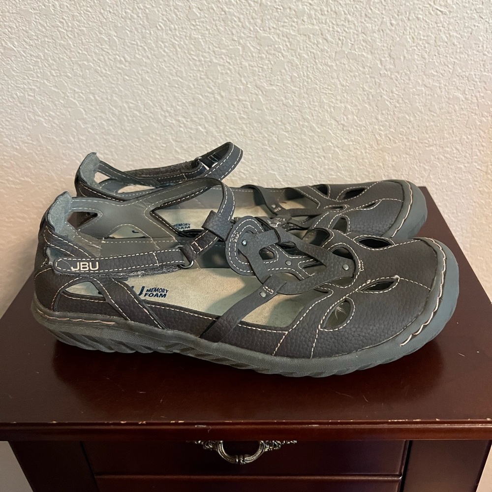 JBU Memory Foam Purple Sandals Size 8.5 - Picture 5 of 10
